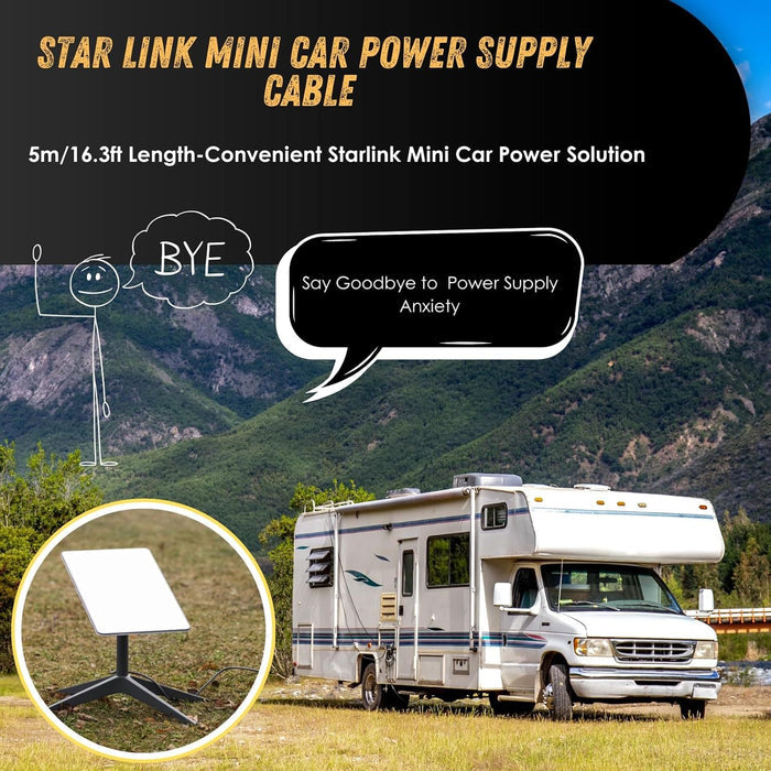 Car Cigarette Lighter to DC Power Cable for Starlink Mini - Tesery Official Store