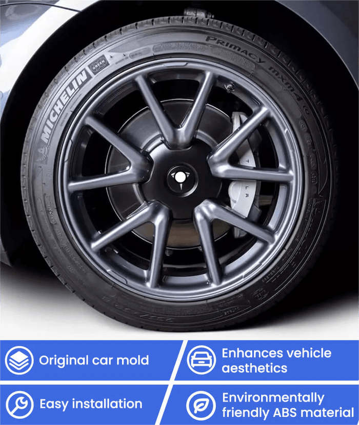 18" & 19” Hub Center Caps for Model 3 (2017 - 2023) | Quick - Snap & Tool - Free - Tesery Official Store