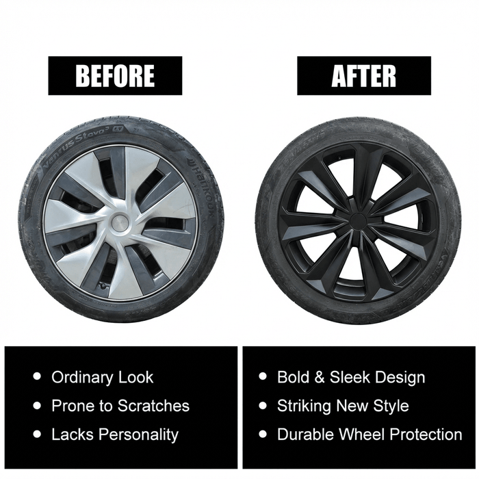 19” Gemini Wheel Covers for Model Y – Turbo Style Full Rim Protection | Tesery - Tesery Official Store