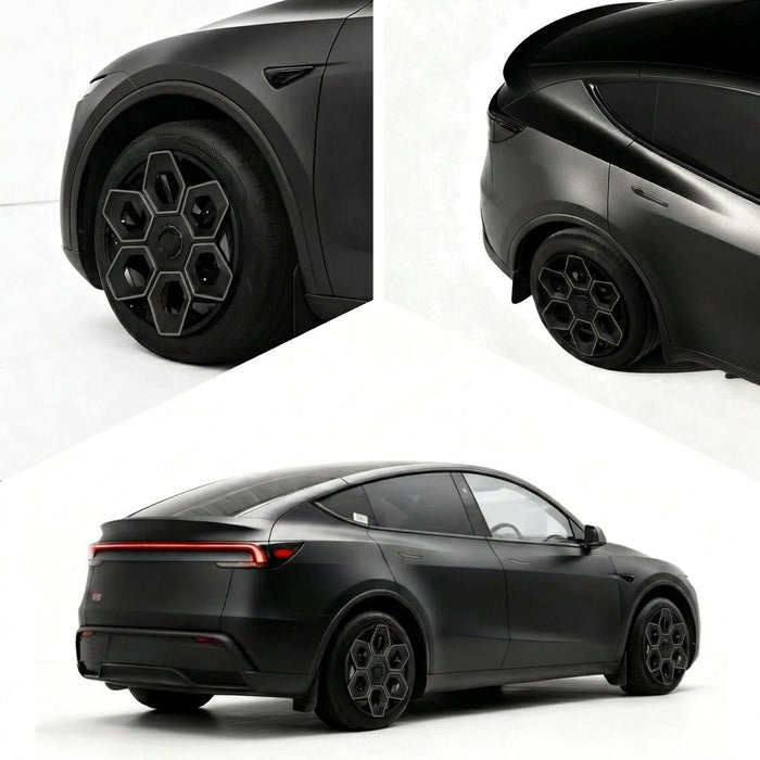 19" Hexa Honeycomb Wheel Covers for Tesla Model Y – Set of 4 | Tesery Official Store