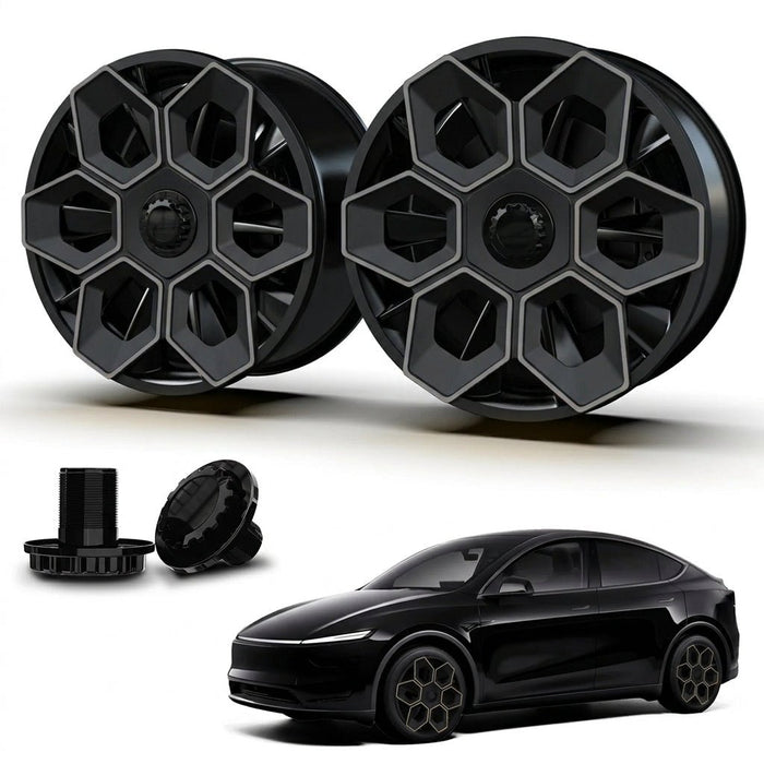 19" Hexa Honeycomb Wheel Covers for Tesla Model Y – Set of 4 | Tesery