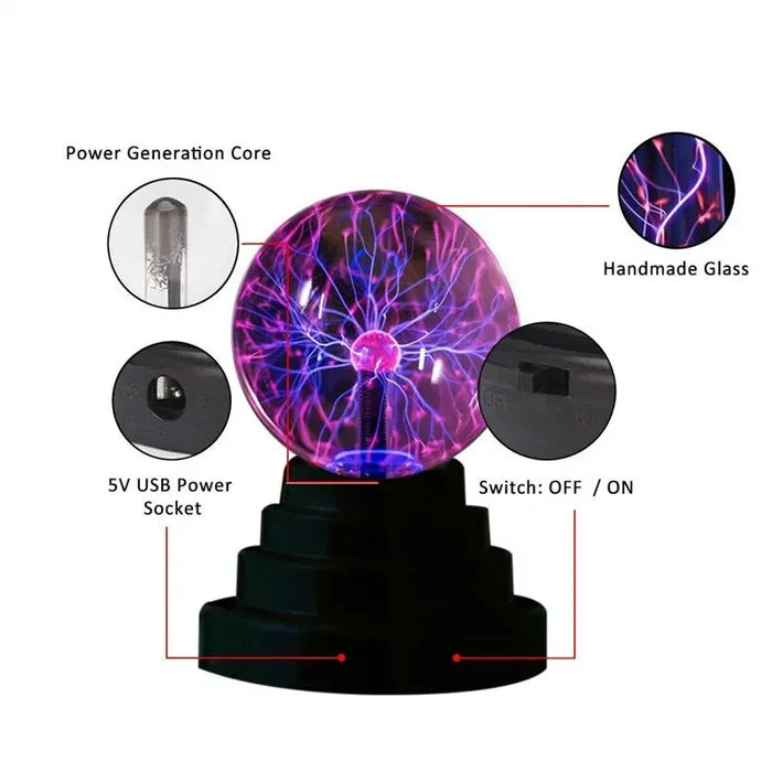 3 Inch Magic Plasma Ball Lamp
