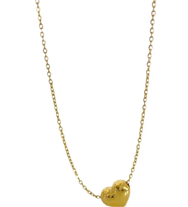 3D Love Heart Pendant Necklace