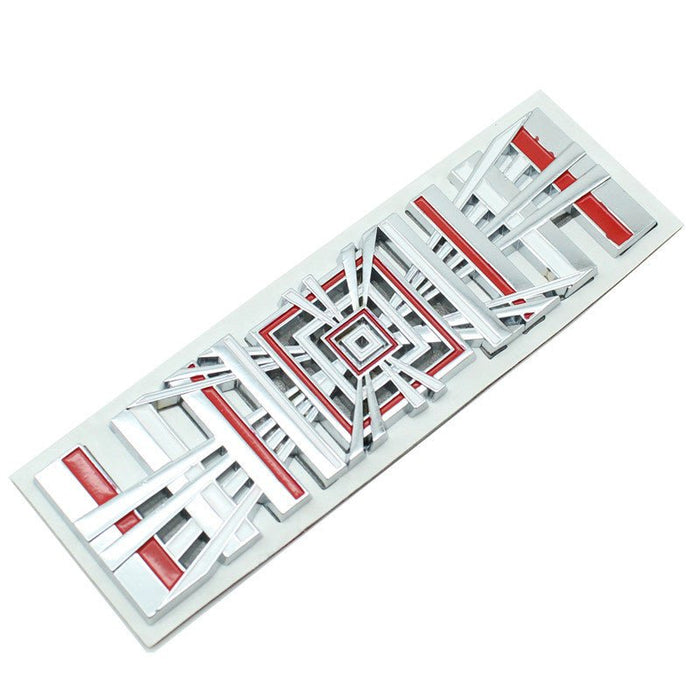 Plaid Badge: Silver+Red