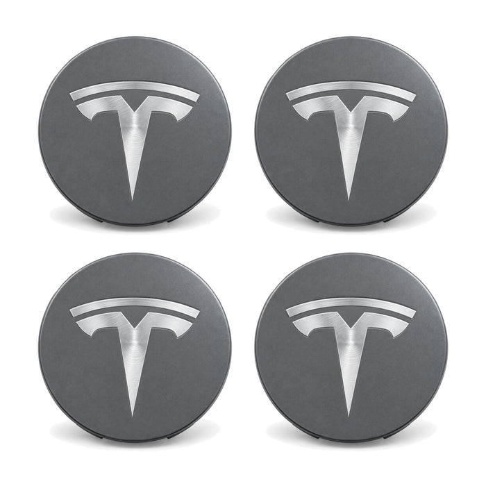 Silver label on gray background