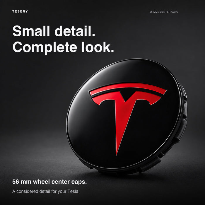 4 Pcs Hub Caps Covers Car for Tesla Model 3/Y/S/X (Diameter 56MM) - Tesery Official Store