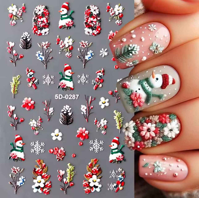 5D Christmas Nail Art Stickers