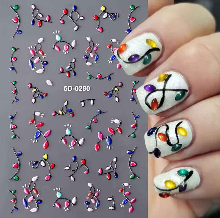 5D Christmas Nail Art Stickers