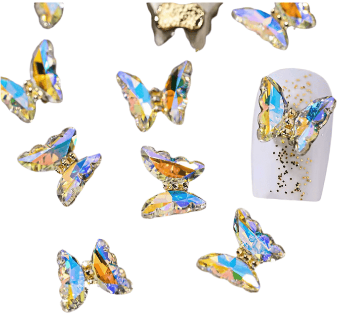 AB Crystal Butterfly Rhinestones Nail art accessories