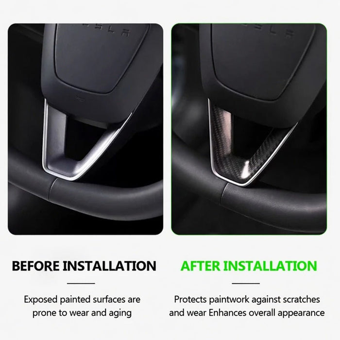 ABS Steering Wheel Button & V - Shape Trim Cover for Model Y Juniper | Tesery - Tesery Official Store