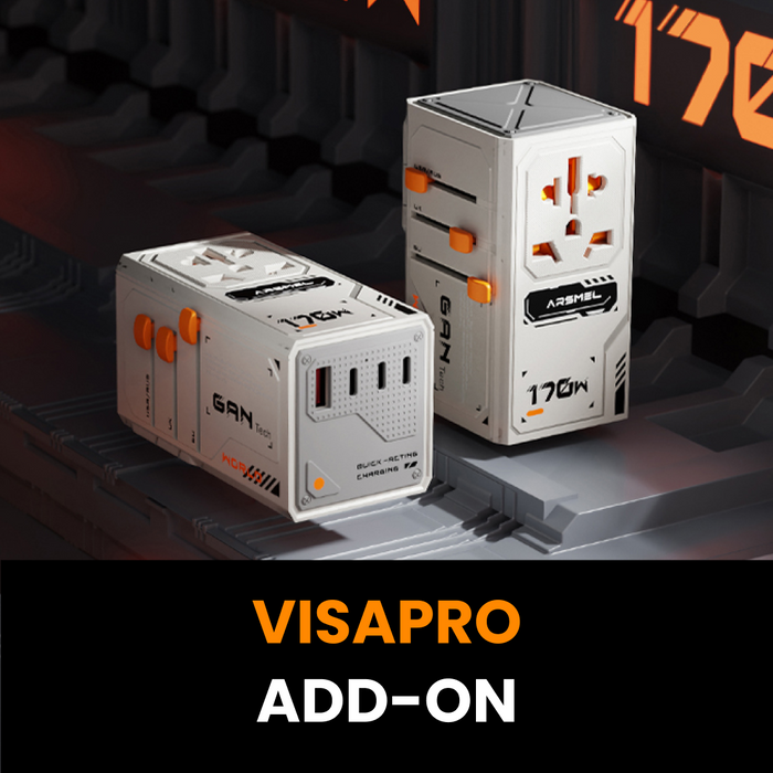[ADD-ON] VISAPRO | World's First Mecha All-in-One 170W Charger & Travel Adapter