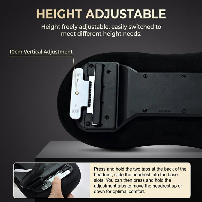 Adjustable SPA Memory Foam Headrest - 10cm Vertical Adjustment for Model 3/Y - Tesery Official Store