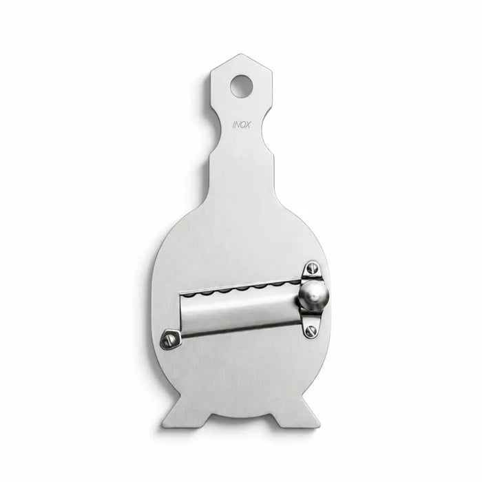 Adjustable stainless steel truffle slicer with wavy blade