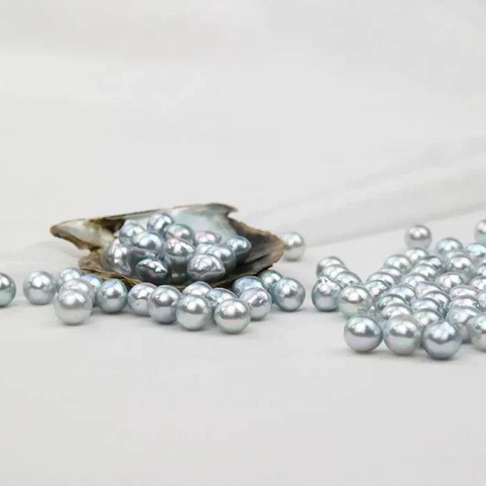 Akoya Seawater Baroque Pearl Pendant - Women Luxury Natural Silver Chain, Wedding Engagement Party