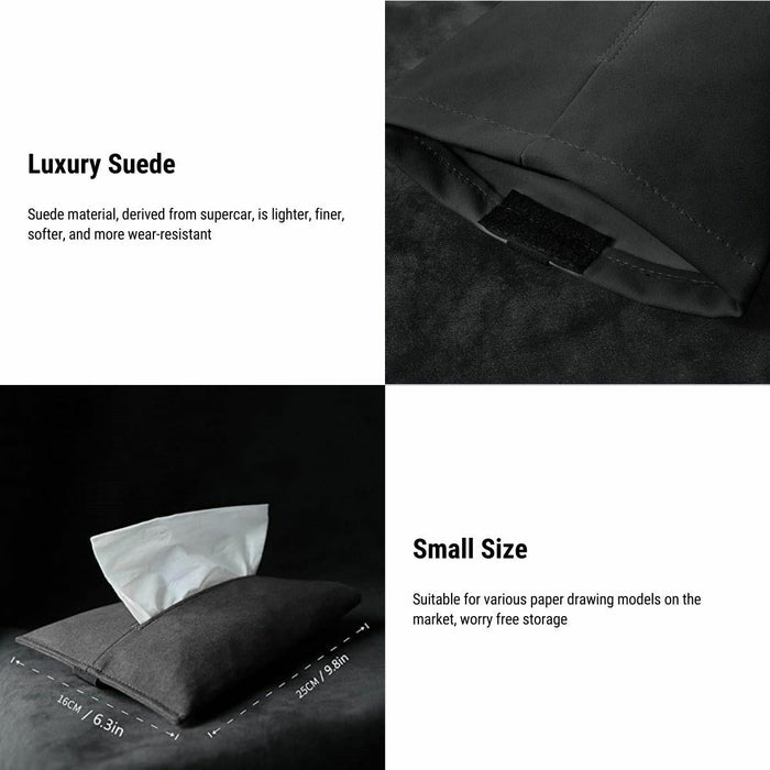 Alcantara Hidden Tissue Box for Tesla Model 3 2017-2023 & Model Y 2020-2023 - Tesery Official Store