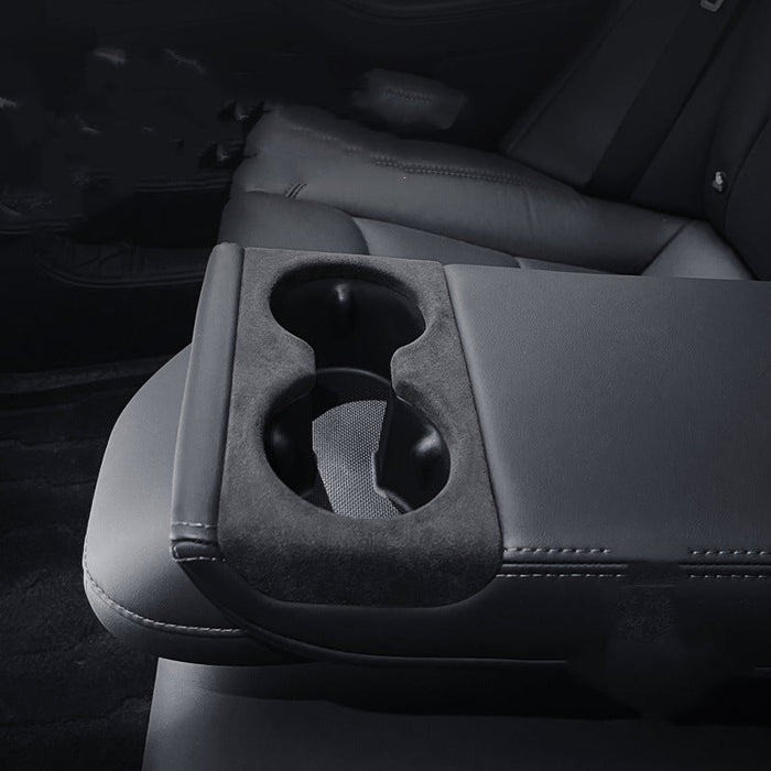 Rear Water Cup Holder Cover Trim Alcantara Suede for Tesla Model 3 Highland - Tesery Official Store