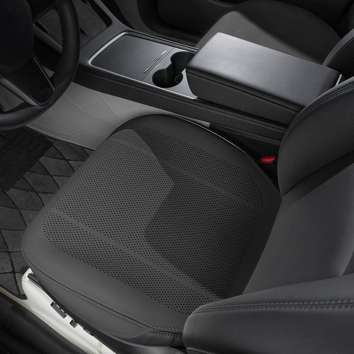 Tesla Model 3/Y/S/X (Excludes Model Y Standard) / Front Row Seat Covers  (2 Pieces) / Noble Black
