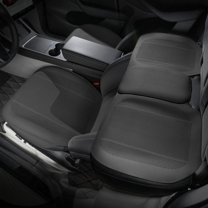 Tesla Model 3/Y/S/X (Excludes Model Y Standard) / Full Set of Car Seat Covers (3 Pieces) / Noble Black