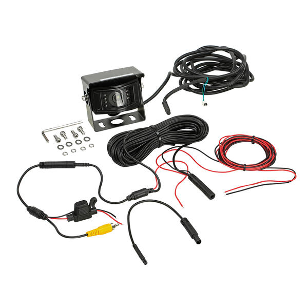 Alpine ACV HCE-6012 retrocamera universale specifica per camper con angolo di 170° , colore Nero Lucido