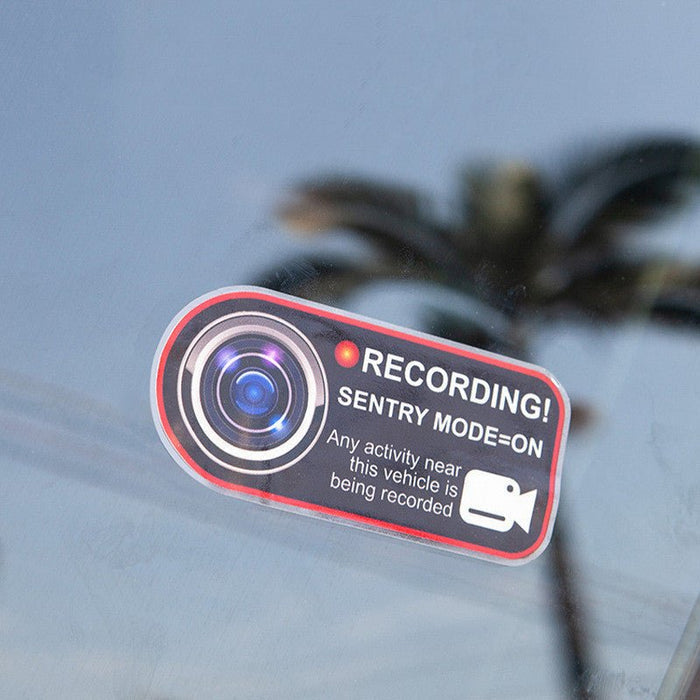 Anti-Theft Warning Sentry Mode Clings (4pcs) for Tesla - Tesery Official Store