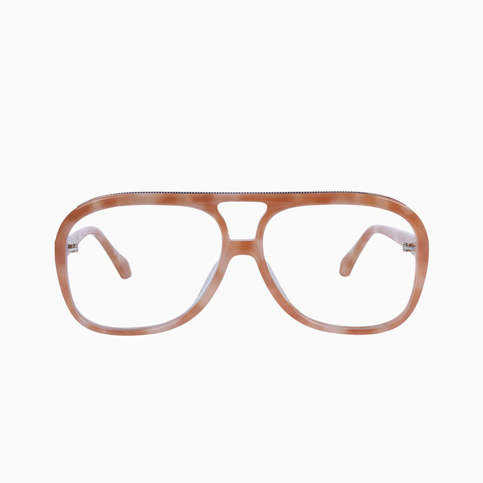 Pastel Tort w. Gold Metal / Clear Blue Blocker Lens