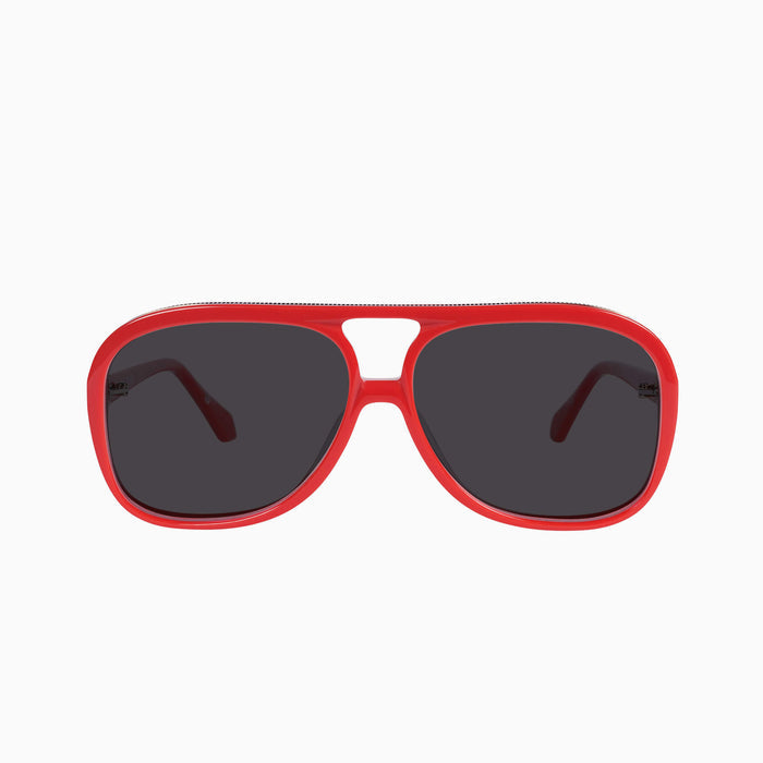 Red w. Gold Metal / Black Lens