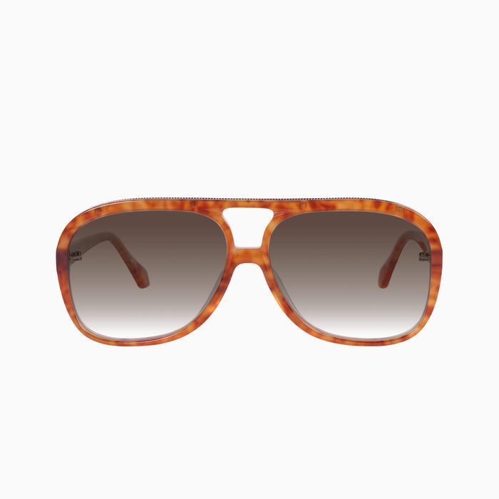 Tiger Tort w. Gold Metal / Brown Gradient Lens