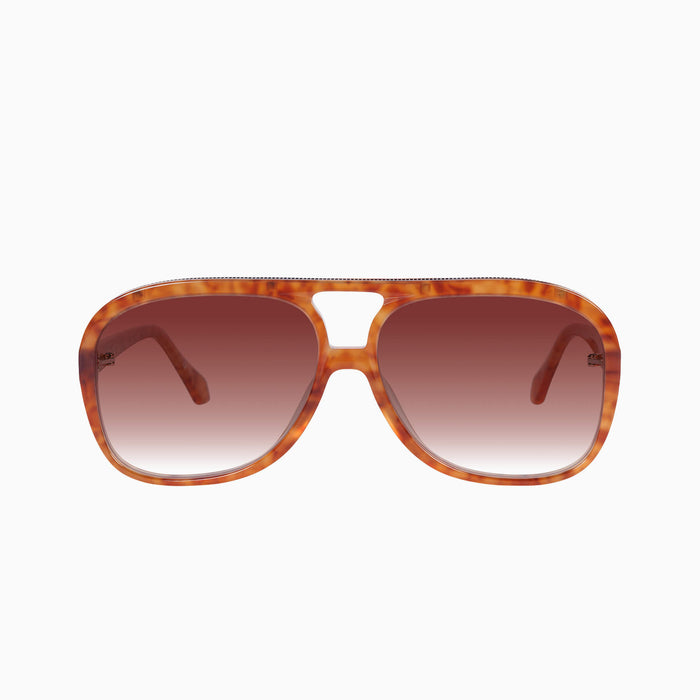 Tiger Tort w. Gold Metal / Dark Orange Gradient Lens