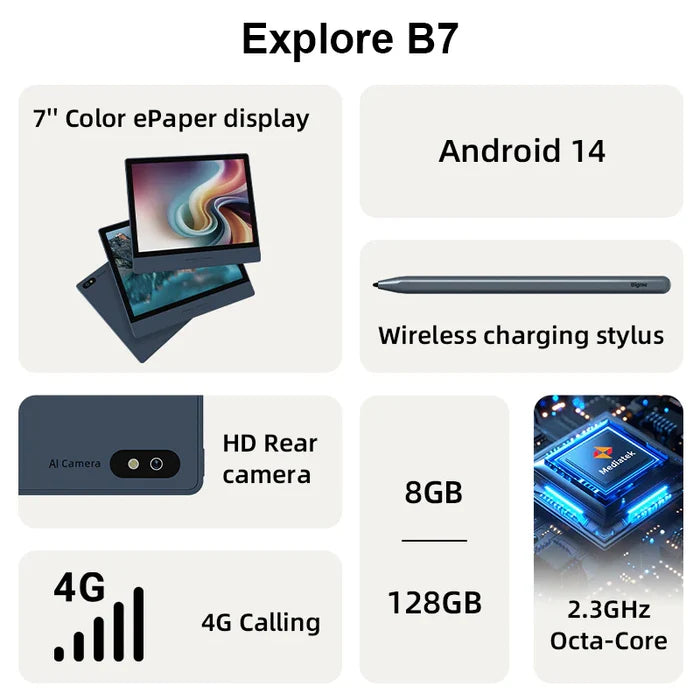 Bigme B7 | 7'' Color ePaper Tablet with Wifi connectivity *Pre-Order Exclusive Offer*