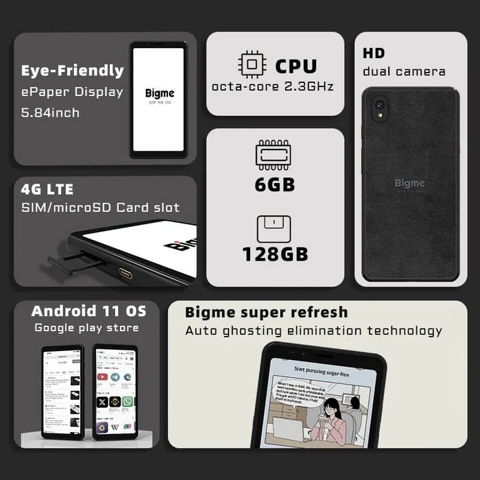 Bigme Hibreak Full-Color E-Ink Smartphone – International Version