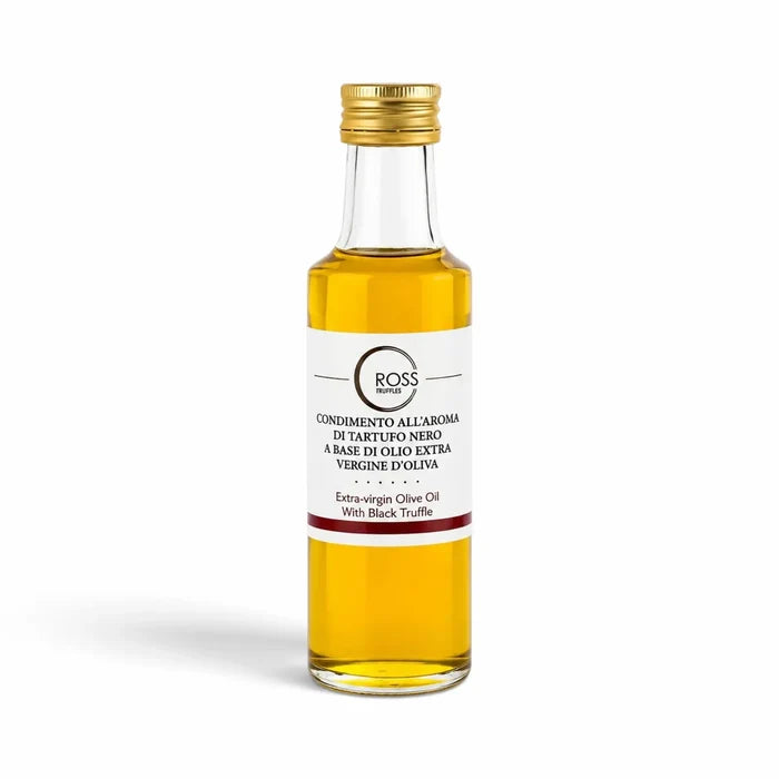 100 ml bottle of Black Truffle Olive Oil with 2% Tuber melanosporum flavouring