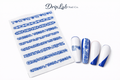 Blue Porcelain Elegance 5D Nail Sticker Sheet – 1 Piece - Drip Lab Nail Co.