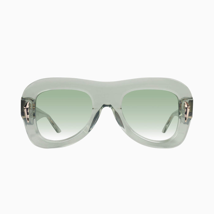 Transparent Sage w. Gold Metal / Light Green Gradient Lens