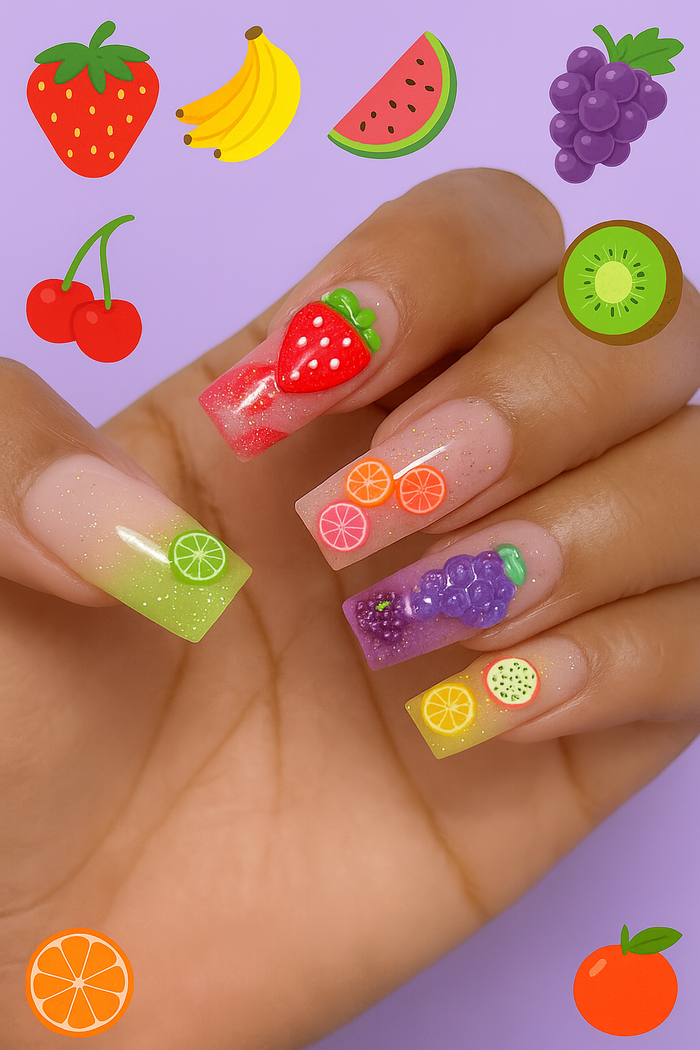 Bowl of Fruit Charms - Drip Lab Nail Co.
