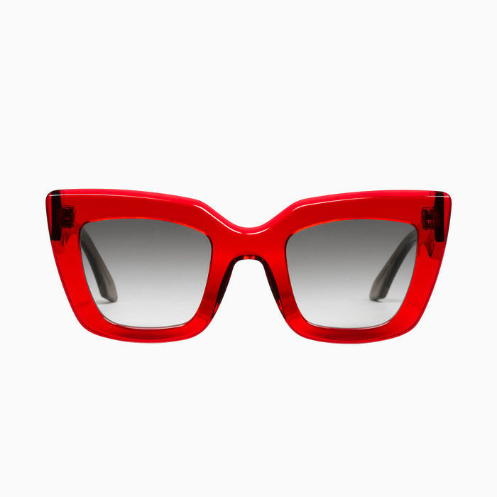 Transparent Red / Black Gradient Lens