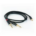 Cavo audio RCA381/3 Master Audio 2 Jack 6.3mm mono + 1 mini Jack 3.5mm stereo. Lunghezza 3 metri. - TechSoundSystem.com