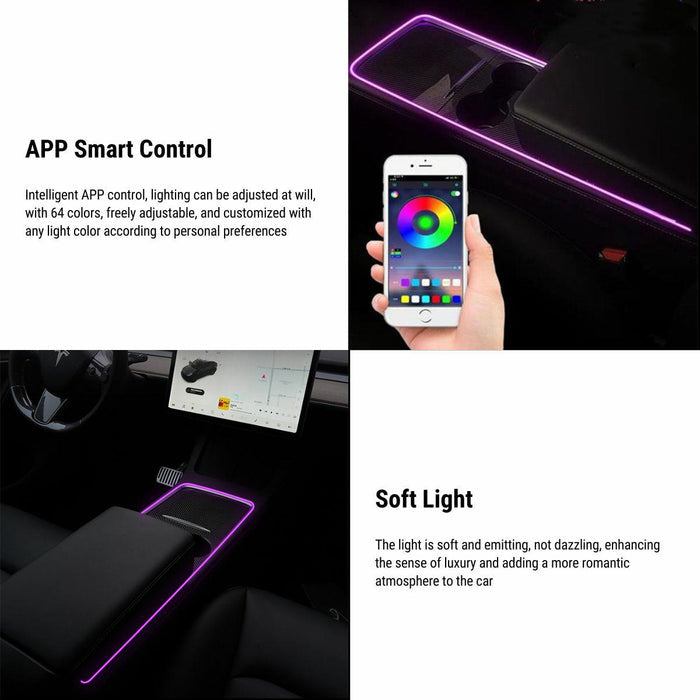 Ambient Lighting LED Strip for Tesla Model Y Model 3 2017 2023 - Tesery Official Store