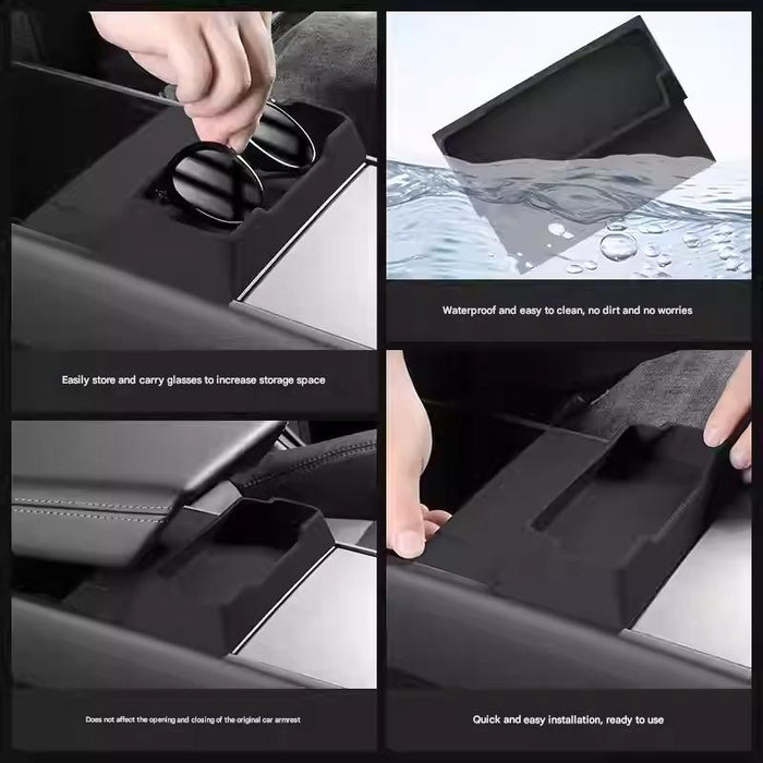 Center Console Glasses Tray for Tesla Model Y Juniper & Model 3 Highland - Tesery Official Store