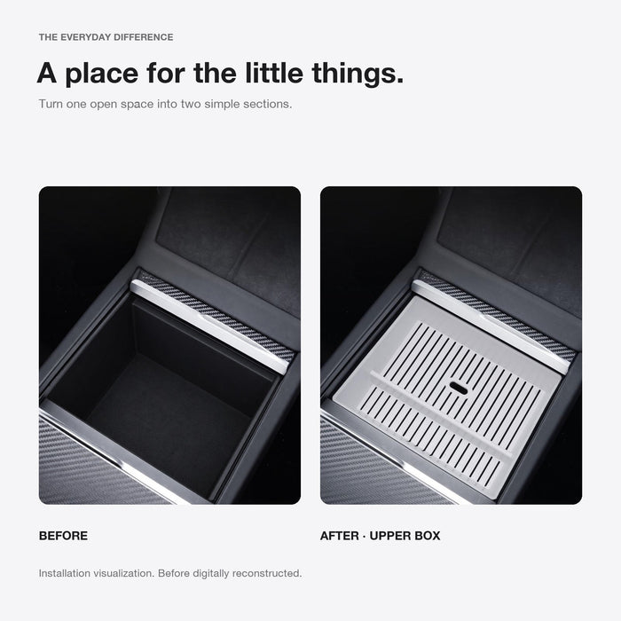 Center Console Storage Box for Model 3 Highland & Model Y Juniper | 3 Locations - Tesery Official Store