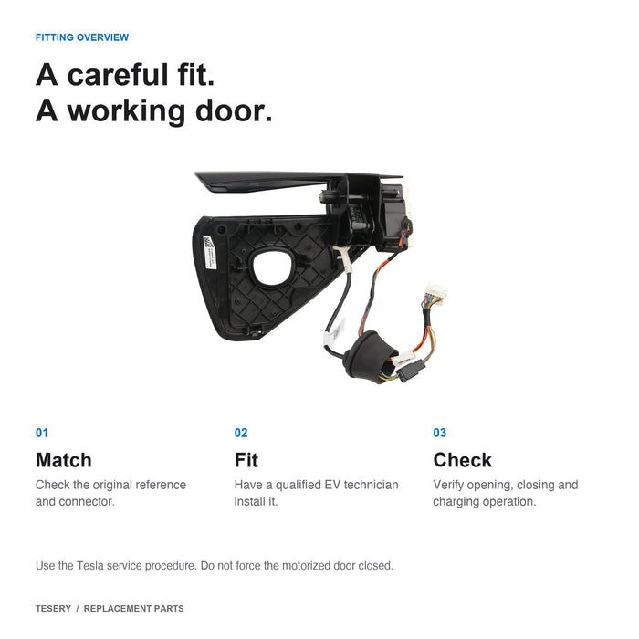 Charge Port Door Assembly for Tesla Model 3 / Model Y – North America - Tesery Official Store