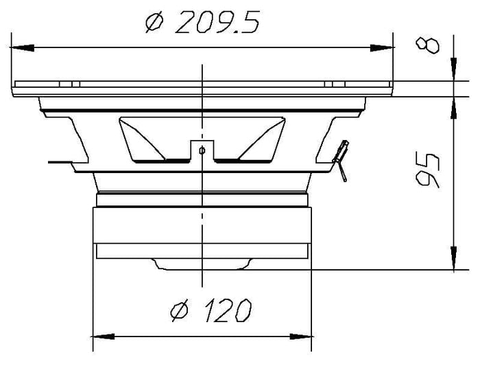Ciare CW202 woofer dalla potenza di 240 W e 120 W RMS a 4 Ohm e diametro di 8" - TechSoundSystem.com