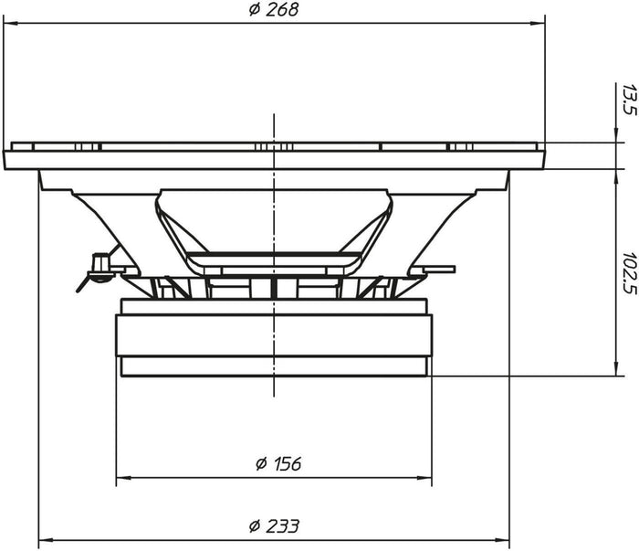 Ciare CW260SPL woofer con una potenza di 600 W e 300 W RMS a 4 Ohm diametro 10" - TechSoundSystem.com