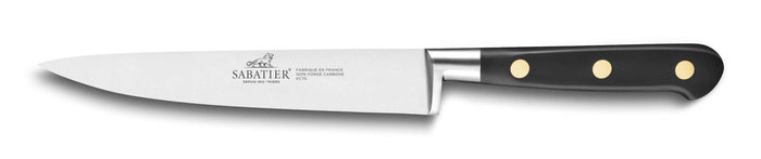 Couteau filet de sole SABATIER Idéal Carbone 100% forgé lame flexible 15cm