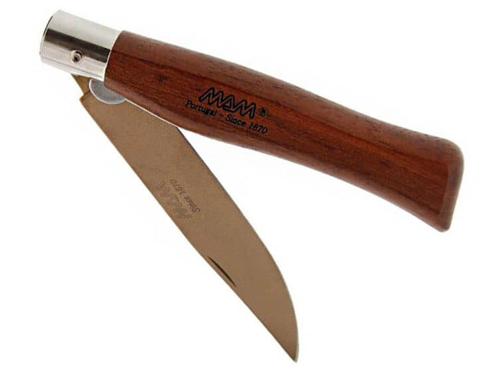 Couteau pliant MAM lame titanium bronze manche en bubinga 12.5cm