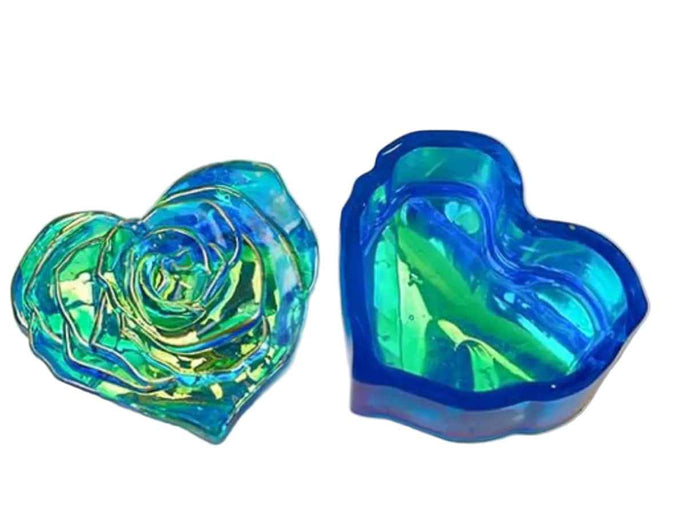 Custom heart shaped Dappen Dish and matching Charm Tray.