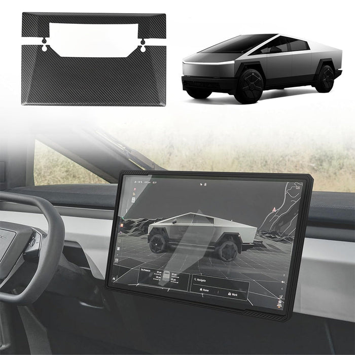 Cybertruck Display Back Overlay | Real Dry Carbon Fiber Center Screen Cover - Tesery Official Store