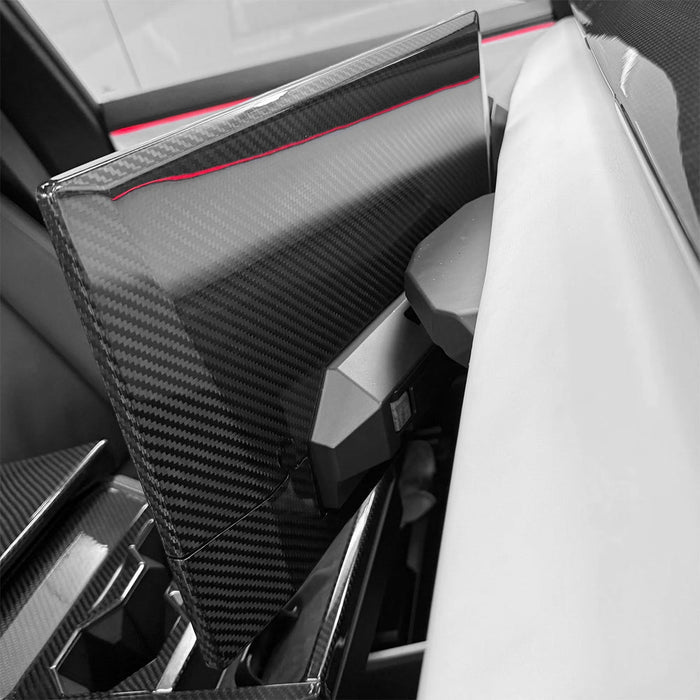 Cybertruck Display Back Overlay | Real Dry Carbon Fiber Center Screen Cover - Tesery Official Store