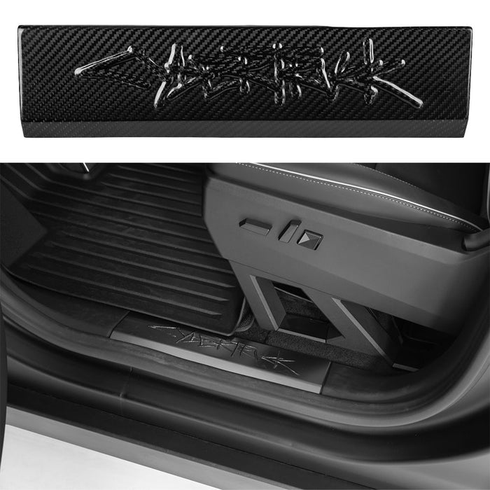Cybertruck Performance Look Carbon Fiber Front Door Sill Trim (1 Pair) - Tesery Official Store