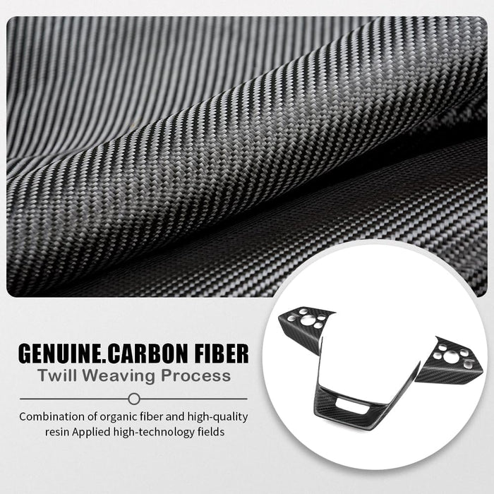 Cybertruck Steering Wheel Voice Control Trim | Glossy/Matte Real Carbon Fiber - Tesery Official Store