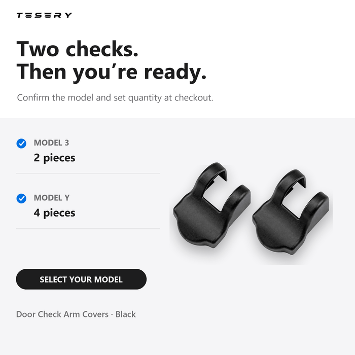 Door Check Arm Covers for Tesla Model 3 / Y / YL - Tesery Official Store